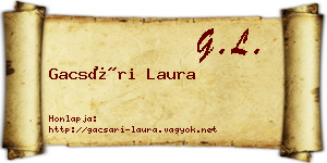 Gacsári Laura névjegykártya